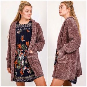 ❄️RESTOCKED//MOCHA CHENILLE CARDIGAN
